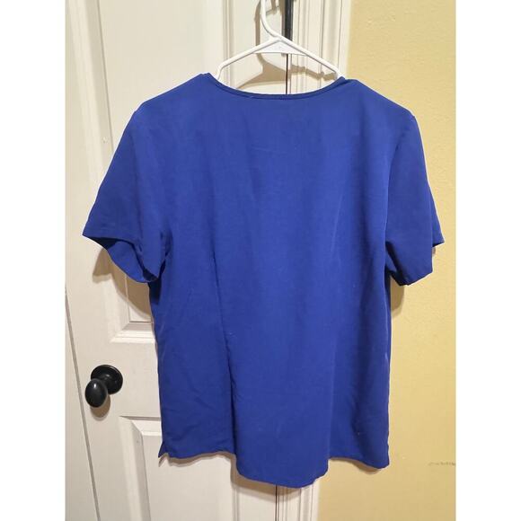Figs Women's Technical Collection Blue Short Sleeve Top V-Neck Sz M - Picture 5 of 8